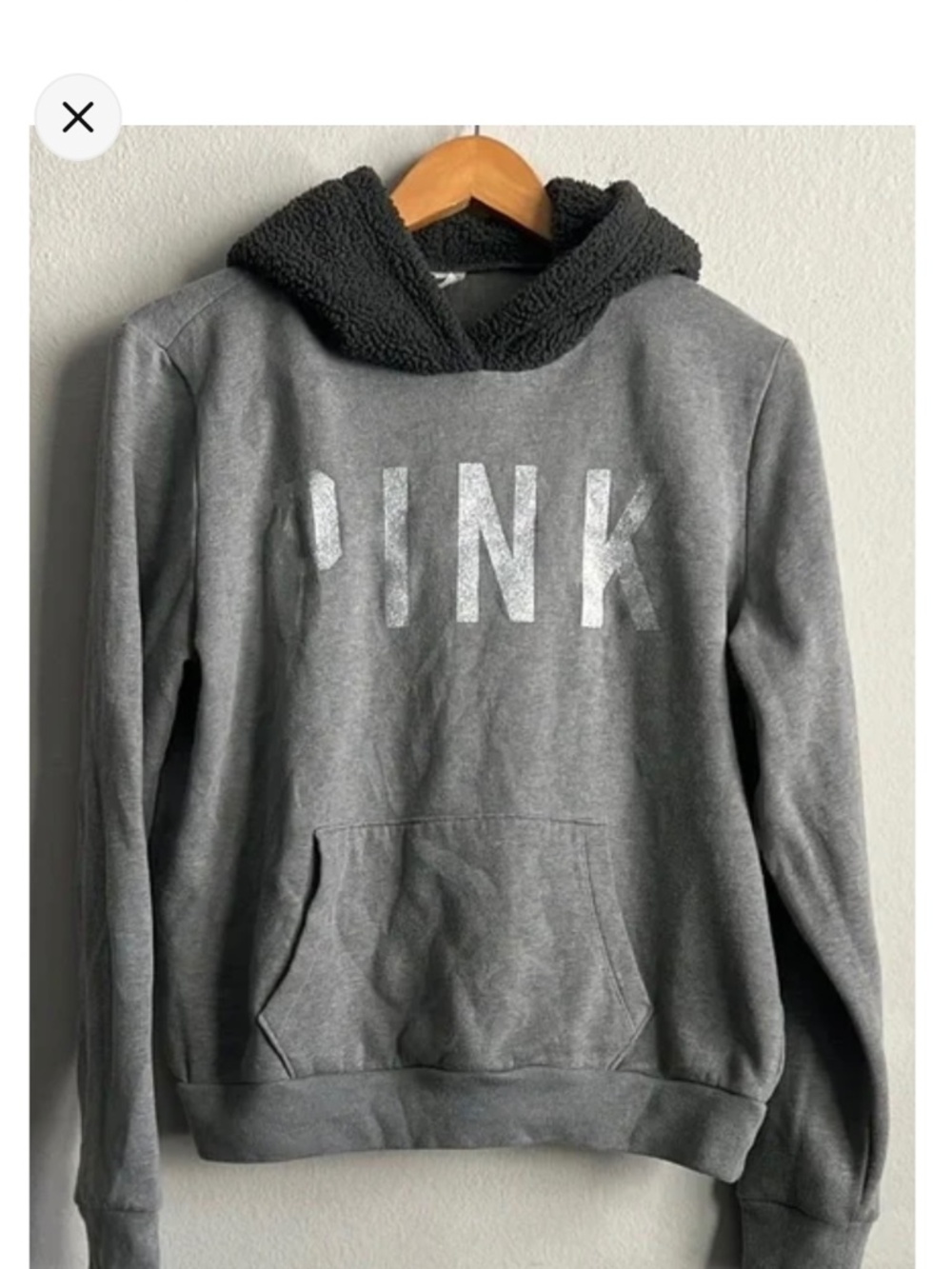 Pink Victorias Secret Logo Fleece Hoodie